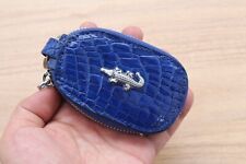 Handmade Blue Real Crocodile Car Key Holder Wallet- Zipper Keychain Bag #K10 for sale  Shipping to South Africa