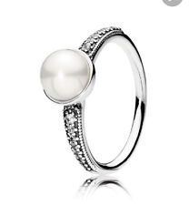Pandora Pearl Ring Genuine Sterling Silver ALE Boxed Elegant Beauty Stacker for sale  MILTON KEYNES