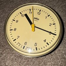 Braun Quartz Wall Clock Analogue White Retro Working Vintage for sale  Shipping to South Africa