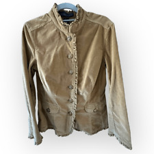 Used, Baccini brown corduroy victorian style button down long sleeve shirt/jacket wome for sale  Shipping to South Africa