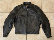 VANSON Leathers Single Motorcycle Riders Jacket Men Size 44 Black Cafe Racer USA for sale  Shipping to South Africa