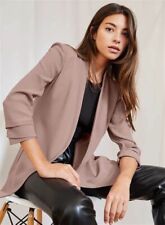 Aritzia Babaton Power Short Cropped Blazer Dusty Mauve Ruched Sleeves size 10 for sale  Shipping to South Africa