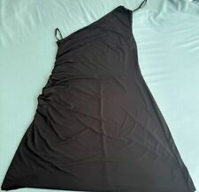 Usado, Vestido de fiesta de cóctel GLAMOUR para mujer negro talla 8 de un hombro fino de poliéster segunda mano  Embacar hacia Argentina
