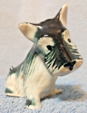 Estatuilla miniatura Schnauzer Terrier cachorro perro porcelana cerámica segunda mano  Embacar hacia Mexico