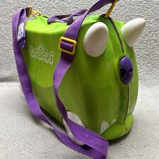 Trunki monster Sit And Ride On Case With Strap & Key Purple Green Kids Suitcase for sale  Shipping to South Africa