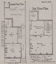 CHELSEA. Carlyle's House, 24 Cheyne Row. Planta térrea; 1º. Mapa pequeno 1900, usado comprar usado  Enviando para Brazil