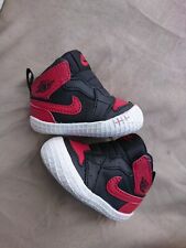 Nike Jordan 1 Cuna Botines Criados Zapatos Cuero Rojo Negro Bebé Bebé Talla 3 segunda mano  Embacar hacia Argentina