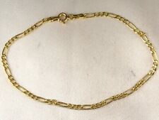 gold figaro bracelet link for sale  Indianapolis