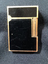 Vintage St Dupont Gas Pocket Lighter in Gold and Black Lacquer for sale  Melbourne