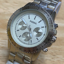 Reloj cronógrafo analógico de cuarzo Fossil CH-2708 para dama de 100 m aluminio ~ batería nueva segunda mano  Embacar hacia Mexico