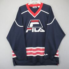 Vintage FILA Hockey Jersey Adult XL Blue Fila Mesh HIP HOP Rare Rap Gear Mens * for sale  Shipping to South Africa