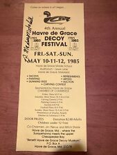 4o Folleto Anual del Festival Señuelo Havre de Grace Firmado por R. Madison Mitchell segunda mano  Embacar hacia Argentina