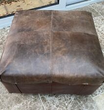 Leather ottoman footstool for sale  WOKING
