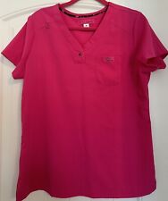 Used, Betsey Johnson Size Medium Pink Scrub Top Short Sleeve for sale  Shipping to South Africa