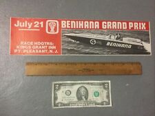Used, 70’s Benihana Grand Prix Point Pleasant NJ bumper sticker Hydroplane Boat Racing for sale  Morrisville