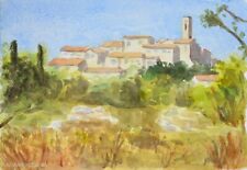 Village plascassier aquarelle d'occasion  Antibes