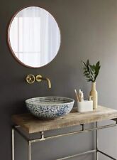 Large Metal Wall Mirror 58.5cm Round Rose Gold ELEGANCE BY CASA CHIC, used for sale  Shipping to South Africa