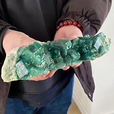 3,12 lb naturalny zielony fluoryt kwarcowy kryształ klaster próbka mineralna na sprzedaż  Wysyłka do Poland