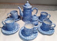 Vtg14pc blue spongeware for sale  Kansas City