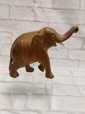 Carved teak elephant for sale  WEYMOUTH