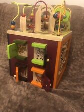 zany zoo wooden activity cube for sale  WATFORD