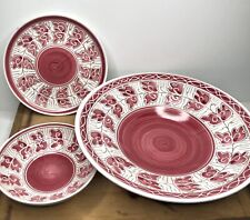 Elle Keramikk Art Pottery Plates Platter Scandinavian Signed MCM Norway 3pc Set til salgs  Frakt til Norway