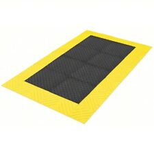 Notrax 621S4872BY Interlocking Antifatigue Mat, 6 ft L x 4 ft W, Black/Yellow, used for sale  Shipping to South Africa