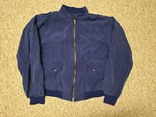 Jaqueta de golfe vintage Bobby Jones coleção masculina de seda forrada com zíper completo azul marinho G comprar usado  Enviando para Brazil