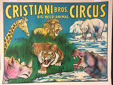Pôster Cristani Brothers Big Wild - Animal Circus F D Freeland por volta de 1950, usado comprar usado  Enviando para Brazil