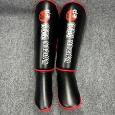 Kaizen MMA Shinguards Black Large Muay Thai Kickboxing Instep Protection for sale  Shipping to South Africa