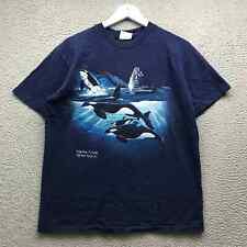 Camiseta Vintage Marine World África EE. UU. Orka Naturaleza Hanes Hombre Gráfico Grande Azul Marino segunda mano  Embacar hacia Argentina