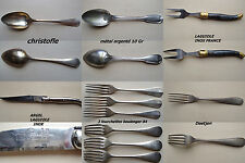 métal argenté divers marques modèles fourchettes ou cuillères à table anciennes, occasion d'occasion  Gençay