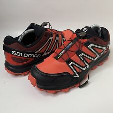 Salomon Speedtrak Trail Runner Hiking Shoes Sneakers Red Black Size 11 #390636 til salg  Sendes til Denmark