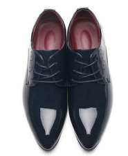 Oxfords masculinos de couro envernizado biqueira pontiaguda brilhante negócios formal sapatos sociais casuais comprar usado  Enviando para Brazil
