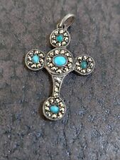 Croix vintage turquoise d'occasion  Malakoff