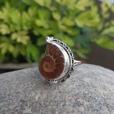 Used, Ammonite Poison Box Ring, 925 Sterling Silver Handmade Ring, Anniversary Ring, for sale  Shipping to South Africa
