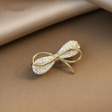 Exquisite Bowknot Rhinestone Brooch Pin Buckle for Womens Collar Decoration Gift, used for sale  Shipping to South Africa