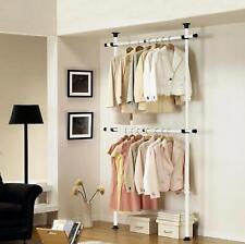 Telescopic Wardrobe Organiser Hanging Rail Clothes Rack Adjustable Storage for sale  Shipping to South Africa