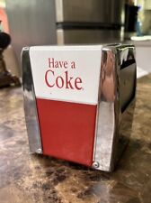 Coca-Cola "Have A Coke" Napkin Dispenser/ Holder  Short Size 5"X4"X4.5", used for sale  Shipping to South Africa