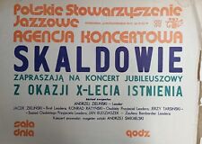 Plakat  zespołu SKALDOWIE  1975   Polish Jazz Poster WYPRZEDAŻ na sprzedaż  PL