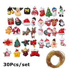 30 piezas mini figuras de decoración colgantes de árboles de Navidad de resina hágalo usted mismo segunda mano  Embacar hacia Mexico