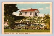 Cartão postal antigo vintage Parry Sound-Ontario, Rock Garden, Ranger's Cabin, usado comprar usado  Enviando para Brazil