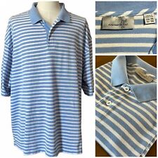 Usado, Camisa esportiva ASHWORTH Golf masculina 4XL dupla golfman listra pique azul claro comprar usado  Enviando para Brazil