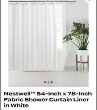 LiBa 72x72 inch Mildew Resistant Fabric Shower Curtain - White for sale  Shipping to South Africa