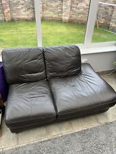dark brown leather corner sofa for sale  CLEVEDON