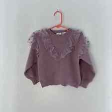 Suéter Zara feminino tamanho 18-24 meses babado malha roxa comprar usado  Enviando para Brazil