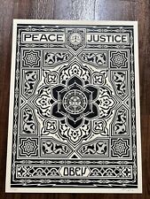 Peace and Justice ornament print by Shepard Fairey signed and numbered 2012 for sale  Shipping to Canada