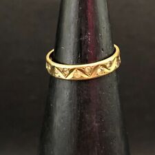 9 Carat .375 Gold Ring Hallmarked & Tested Crystal Chips Size J 1.60g RMF52-CAP, used for sale  Shipping to South Africa