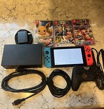 Nintendo Switch 32GB Gray Console with Neon Red and Neon Blue Joy-Con Bundle for sale  Shipping to South Africa