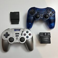 Predator Playstation 2 PS2  Wireless Controller Silver/ Pelican Clear Blue for sale  Shipping to South Africa
